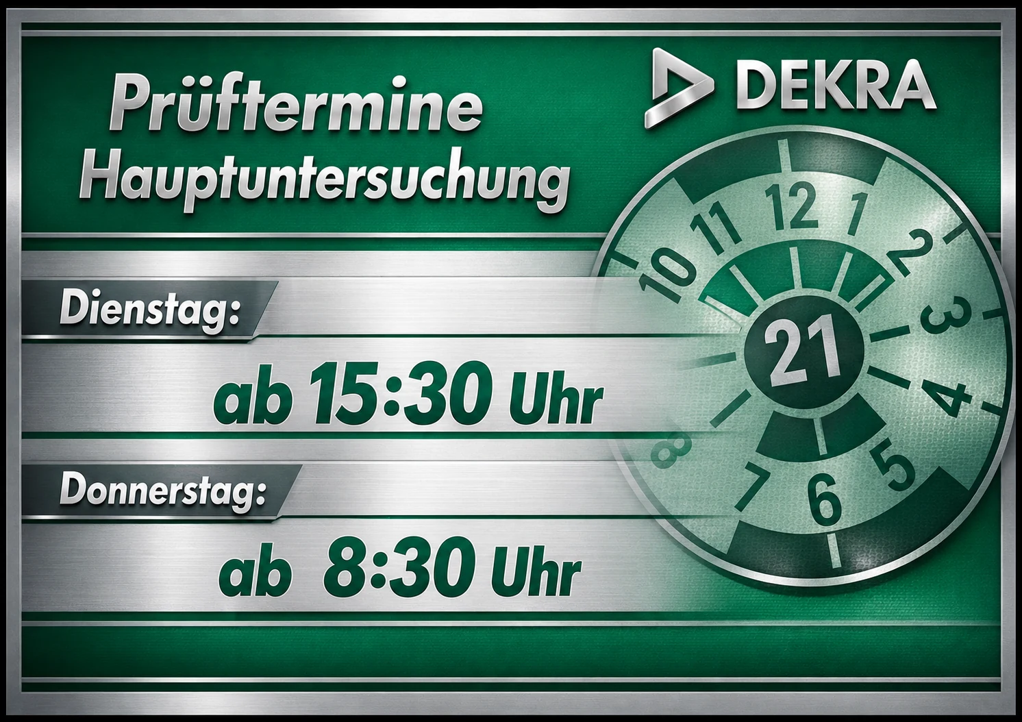 DEKRA Prüftermine Hauptuntersuchung